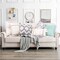 Lumbar Decorative Boho Throw Pillow Cover, 12 x 20 Farmhouse Cute Pillowcase Minimalist Neutral Collection Cream White Tufted with Tassels Woven Cushion Cover for Sofa Couch Bedroom Living Room